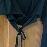 SheIn  Size XS Black Ribbed Tie-Front or Back Ribbed Top Women's Teen Girl Shirt Photo 2