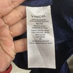 Vince NEW XS Asymmetrical Crinkled Satin Sleeveless Midi Dress Ink Dark Navy Photo 6