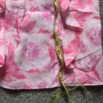 Selfie Leslie NWT Serif Ruffle Trim Split Maxi Dress in Pink Floral Size Medium Photo 10