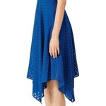 Shoshanna Emmy Designer Dress V-Neck Sleeveless Cobalt Blue Midi Sz 4 MSRP $330 Photo 2