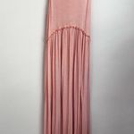 POL  Womens Peach Pink Sleeveless Slits Babydoll Long Maxi Dress M Photo 3