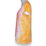 Pink Lily Tie Dye Pullover V-neck Top Roll Sleeve Detail OVERSIZED Size Small Photo 5