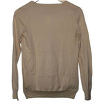 J.Crew Women's Cream Cotton Pullover Long Sleeve V-Neck Sweater Top Size XS NWT Photo 1