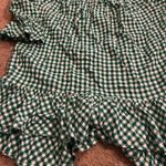 Beach lunch lounge green plaid blouse small Photo 4