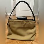 Coach  Tan + Black Small Arm Purse Handbag Vintage Desinger Canvas + Leather 7417 Photo 5