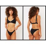 frankie's bikinis ๐๐ Grace Cheeky Ribbed Bikini BOTTOM ~ Black XL NWT Photo 1