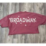 Spirit Jersey  Womens Pink Broadway Cropped T Shirt Short Sleeve Top Size L Photo 3