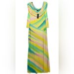 AFRM NWT Thelma Off the shoulder mesh stretch maxi dress L Yellow Size L Photo 1