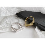 Boutique NEW Unisex Yellow Gold Plated Silver Bar‎ Band Ring, Adjustable Photo 4