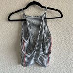 Lululemon  Women’s Rare Vita Loca Cropped Tank Top Gray‎ White Size Small Photo 2