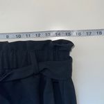 Maurice's Black Paperbag High Rise Tie Waist Tapered Crepe Pants Photo 7