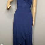 Gap Wrap Dress Spaghetti Strap Blue Maxi Size Medium Petite Photo 0
