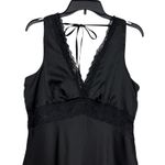 Petal and Pup  Brennan Maxi Slip Dress Black Lace V Neck Sleeveless Elegant Size L Photo 3