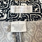 Worthington  Black White Abstract Geometric Print Wide Leg Cropped Pants 8 Preppy Photo 2