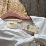 Anthropologie NWT  Maeve poplin tie blouse‎ white Photo 3