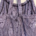 prAna Dress Athletic Halter Racerback Tank Purple Graphic Shelf Bra Medium Photo 3