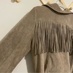 Moon River  Faux Suede Fringe Moto Jacket size Small Photo 10