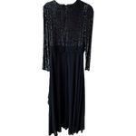XScape  Navy Blue‎ Sequin Gown Dress 10 NWT Long Sleeve Formal Mother Bride Photo 1