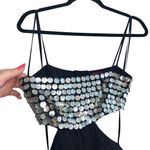 STAUD NEW NWT Jada Embellished Cutout Linen Maxi Dress In Black Photo 6