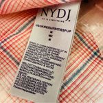 NYDJ  Peach Plaid Button Down Shirt Photo 2