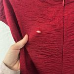 St. John  Red Texture Stretch Cap Sleeve Knee Length Zip Up Dress Size 10 Photo 8