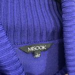 Misook Purple Blue Cowl Neck Asymmetrical Oversized Long Sleeve Sweater Tunic L Photo 3