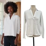Frank & Eileen  Patrick Popover Henley‎ Top White Size XS *Flawed Photo 1
