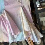 Free People  fairy mini dress satin pastel soft flutter lover ruffles  intimately Photo 12