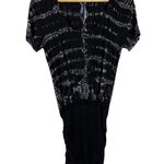 Gypsy 05 Gypsy 5 Shirred Tie Dye Mini Dress in Black & Blue Size Small Photo 2