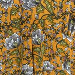 Les Soeurs  Mustard Yellow Floral Blouse dress Med Boho Cottagecore Bridgerton Photo 2