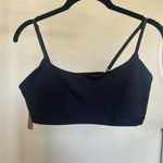 SKIMS ‎ Cotton Jersey Scoop Bralette NWT soot black size L Photo 6