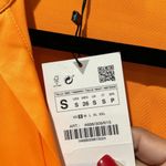 ZARA  Satin Knot Mini Dress Orange NWT Size Small Photo 2