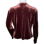 J Jill Cardigan Womens Small Petite Purple Velour Button Front Retro Bohemian Photo 3