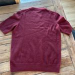 Lafayette 148  Cashmere Burgundy Mockneck Sweater Short Sleeve S Photo 3