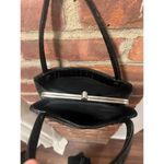 Vintage IFO New York Croc Embossed Patent Leather Bag Black Formal Photo 4