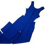 BCBGMAXAZRIA NWT BCBG MaxAzria Rossana in Royal Blue Satin Wide Leg Cutout Jumpsuit 0 x 32 Photo 1