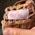 Pink Lily  Crochet Knit Sweater Orange Long Sleeve Open Weave Size L Photo 3