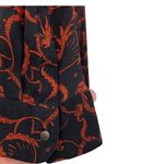 ALC Frank A.L.C. Legend Dress Silk Long Sleeve Paisley Print Rust Black Size 6 Photo 7