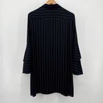 Alice + Olivia Black Stripe Ruffle Bell Sleeve Shirt Dress Size Medium Workwear Photo 4