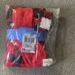 NWT 2 piece set black red Buffalo plaid fleece pants fuzzy socks Size L Photo 1