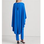 NWT LAUREN RALPH LAUREN Tropic Royal Georgette Cape Jumpsuit SZ Photo 4