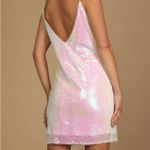 Lulus Mirrorball White Iridescent Sequin Mini Dress Photo 1