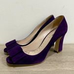 Miu Miu Suede Slip On Peep-Toe Pump Heels Purple Women's Size 39.5/ US 9.5 Photo 1