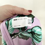 ASOS [ Curve] Purple Green Floral Print Twist Front Satin Midi Dress NWT Size 12 Photo 10