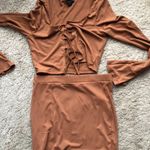 SheIn Brown Mini Skirt Set Photo 2