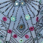 ASOS Blue Pink Beaded Mirror Embroidered Sleeveless Special Occasion Maxi Dress Size XS Photo 10