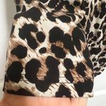 Leopard Print Long Sleeve Bodysuit Romper Brown Photo 4