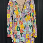 Unbranded Colorful Sequined Alphabet Letters Formal Ladies Party Dress size L Yellow Size L Photo 0