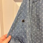 Philosophy Chambray Tencel Blue Raindrop Print Tunic Dress Size Large Boho Photo 3