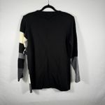 Sag Harbor Color Block Acrylic Knit Sweater Tunic Top Womens Size L Black Size L Photo 3